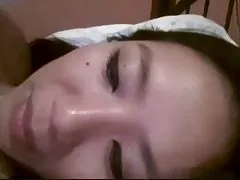 Chinese egoïstisch exgf wrijf harige kut op webcam