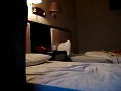 Chinese amateur paar in hotel