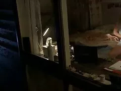Blonde voyeur masturbatie