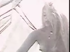 Echte voyeur - kleedkamer - vrij blonde proberen bikini